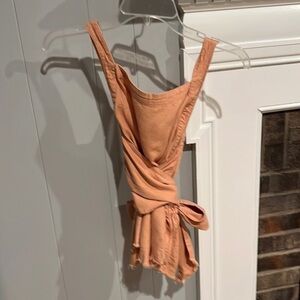 Tank top with attached wrap